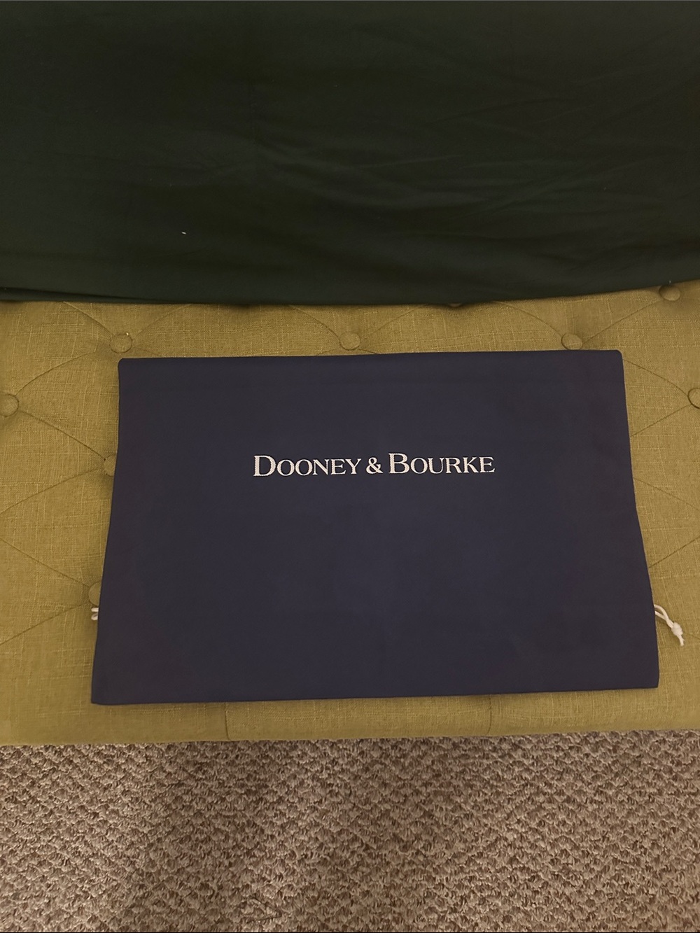 Dooney & Bourke Navy Drawstring Dust Bag with White Logo - Picture 1 of 1
